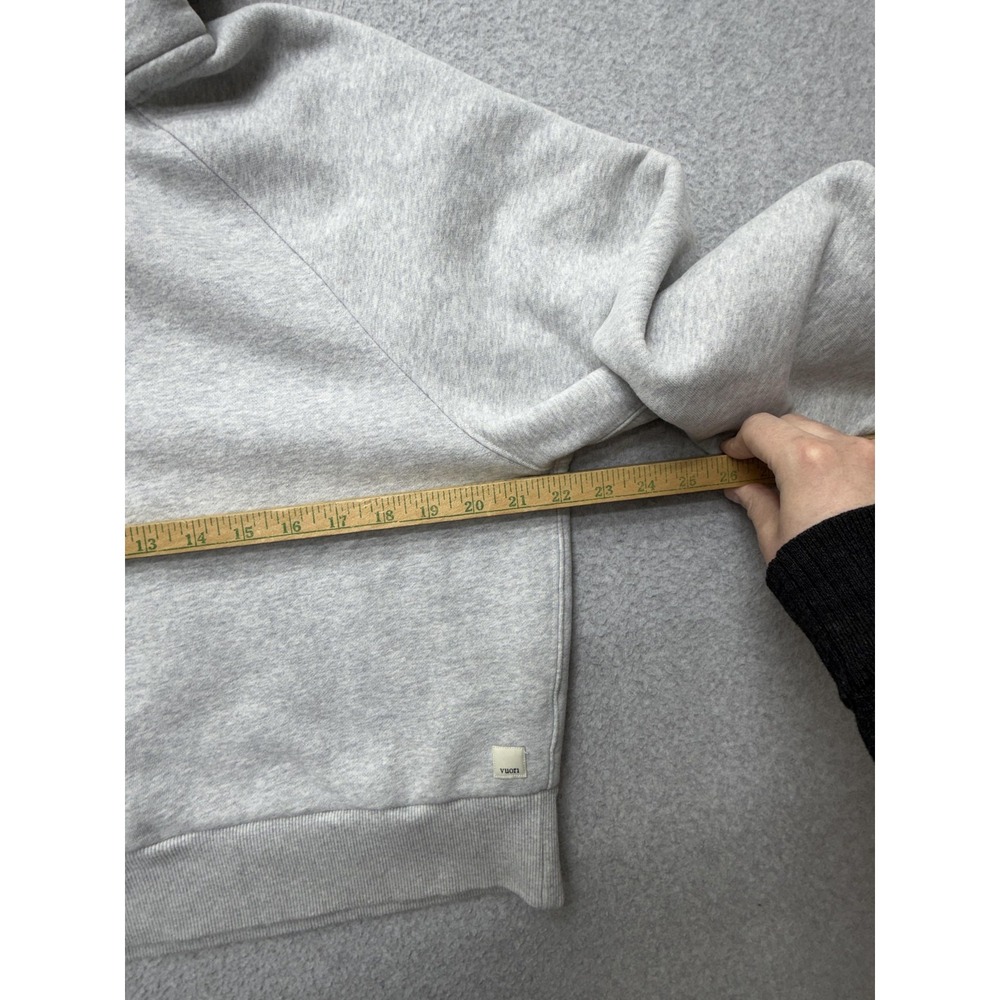 Vuori Fleece Hoodie Womens Medium Gray Sherpa Lined 1/4 Zip Pullover Sweatshirt - Picture 8 of 10